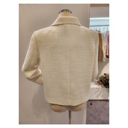 양포켓 카라 트위드 자켓