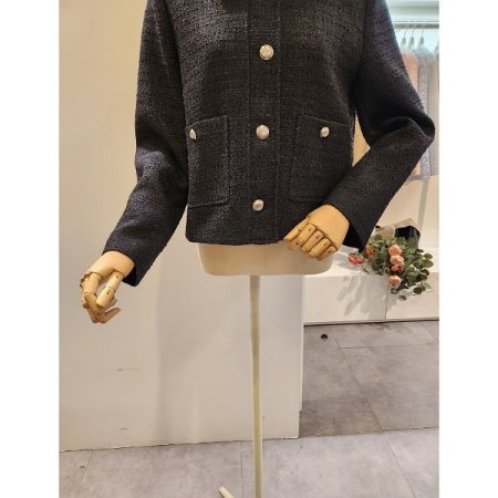 스탠카라 포켓 트위드 자켓