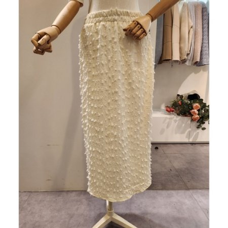 뒷 트임 밴딩 스커트