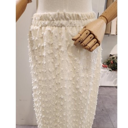 뒷 트임 밴딩 스커트