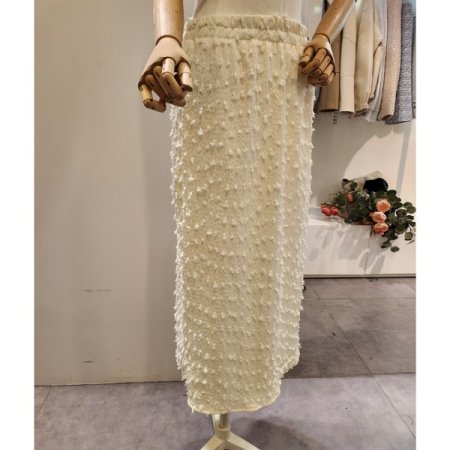 뒷 트임 밴딩 스커트