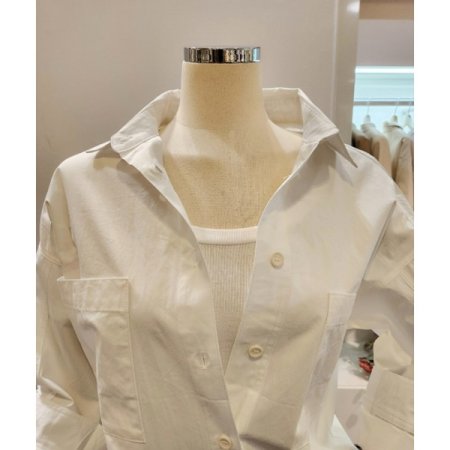 양포켓 무지 셔츠