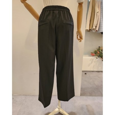 뒷밴딩 단추 와이드 슬랙스