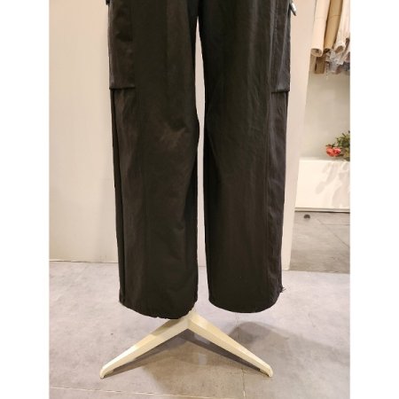 허리 밴딩 카고 와이드 팬츠