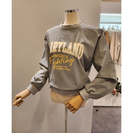 나일론 라운드 맨투맨티셔츠