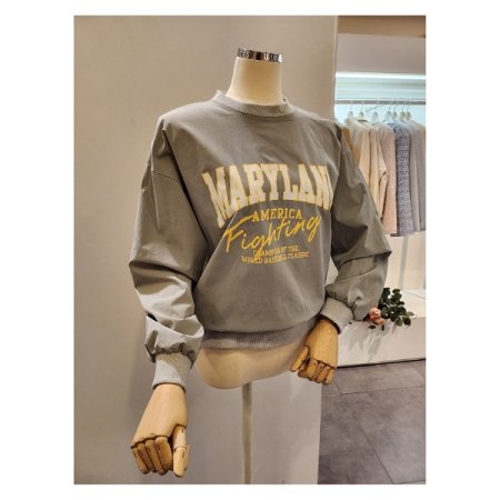 나일론 라운드 맨투맨티셔츠