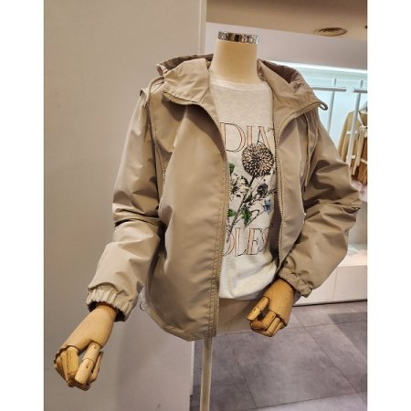 심플 후드 집업 점퍼