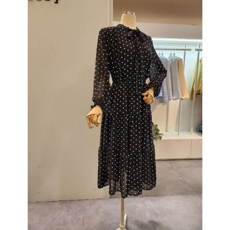 도트 스트링 원피스