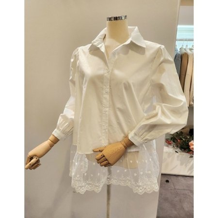 레이스 포인트 셔츠