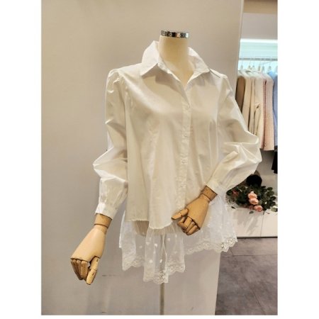 레이스 포인트 셔츠