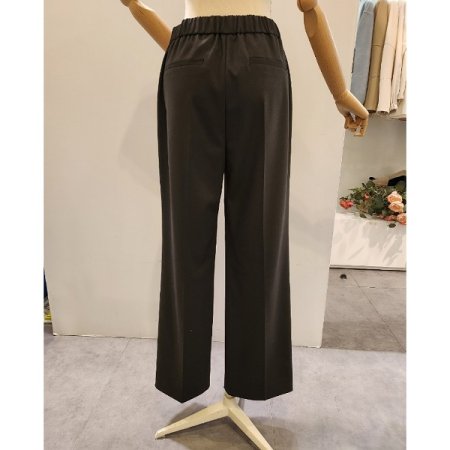 뒷밴딩 핀턱 와이드핏 슬랙스