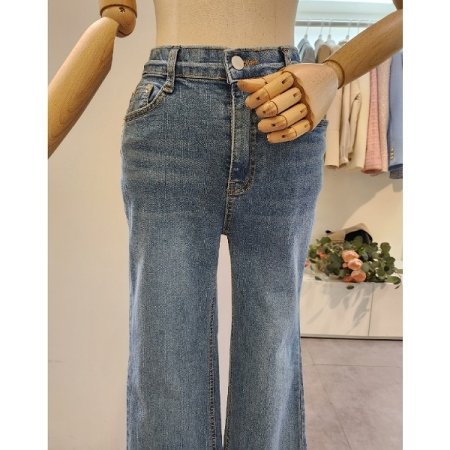 워싱 부츠컷 데님 팬츠