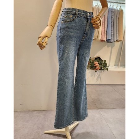 워싱 부츠컷 데님 팬츠