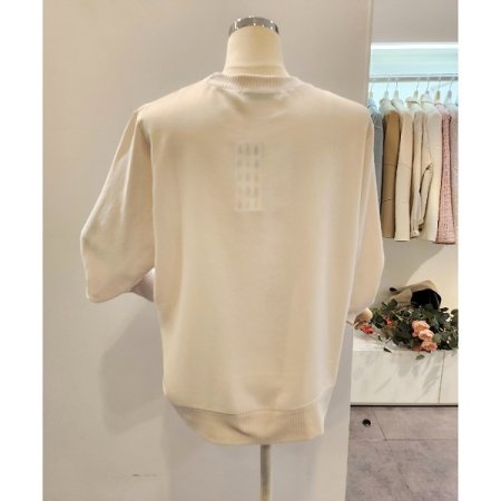 밑단배색 플라워 티셔츠