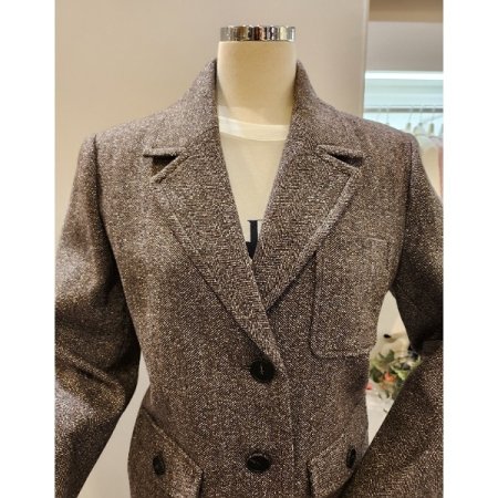 쓰리버튼 헤링본 자켓