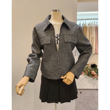 카라 집업 자켓