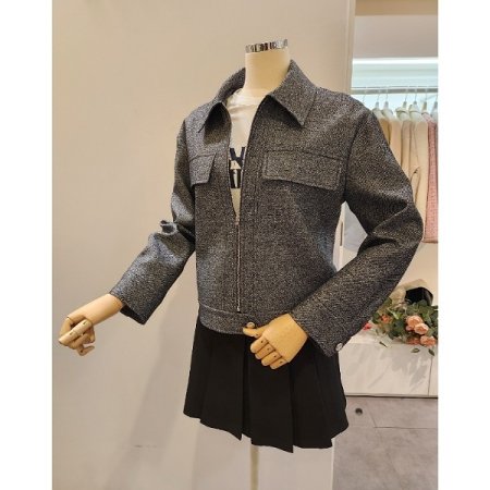 카라 집업 자켓