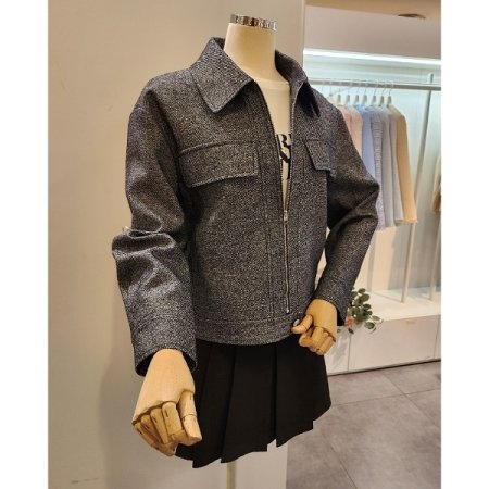 카라 집업 자켓