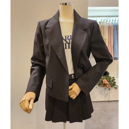 원버튼 숏 자켓