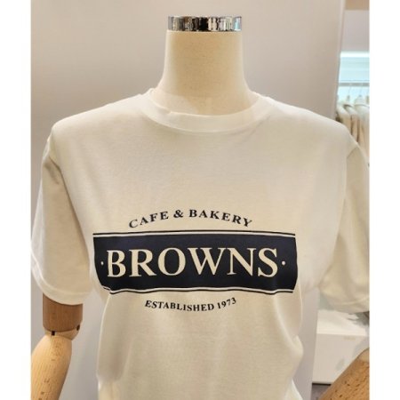 브라운즈 레터링 반팔 티셔츠