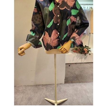 프린팅 루즈핏 카라셔츠