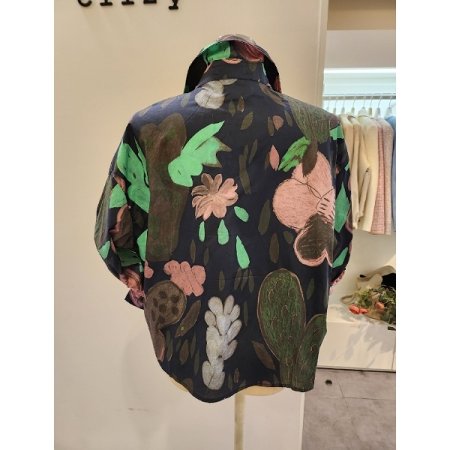 프린팅 루즈핏 카라셔츠