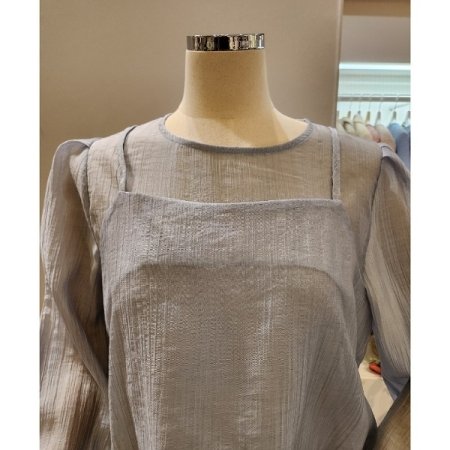 레이어드 라운드 블라우스