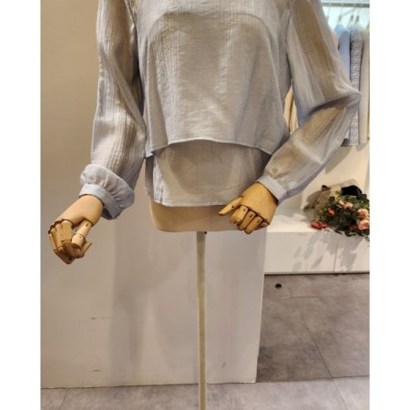 레이어드 라운드 블라우스