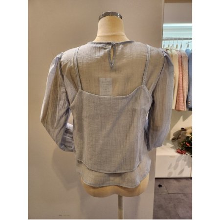 레이어드 라운드 블라우스