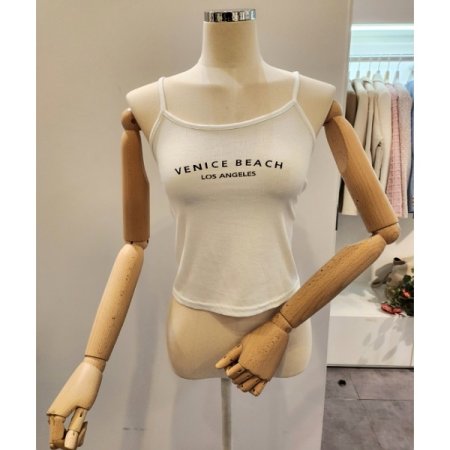 체크 셔츠 레터링 탑 세트