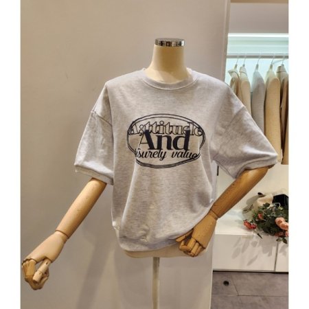 레터링 5부 맨투맨티셔츠