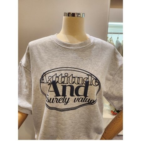 레터링 5부 맨투맨티셔츠