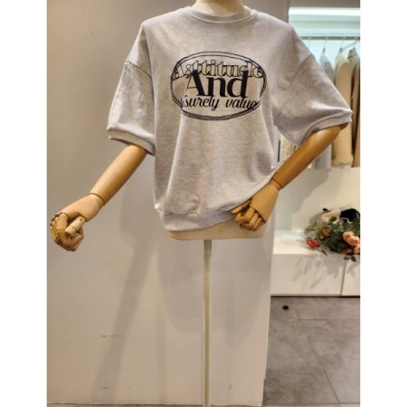 레터링 5부 맨투맨티셔츠