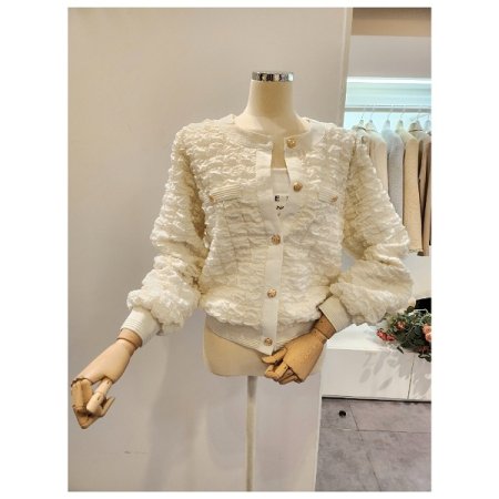 노카라 금장 볼륨 자켓