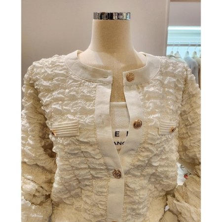 노카라 금장 볼륨 자켓