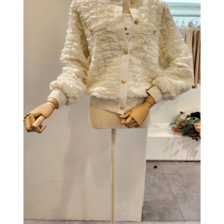 노카라 금장 볼륨 자켓