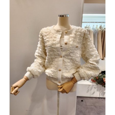 노카라 금장 볼륨 자켓