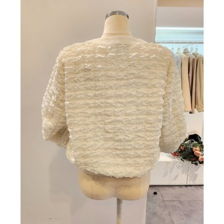 노카라 금장 볼륨 자켓