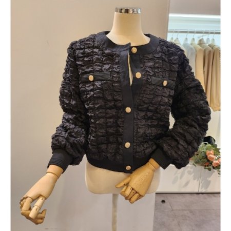 노카라 금장 볼륨 자켓