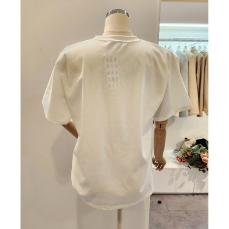 플라워 레터링 반팔 티셔츠