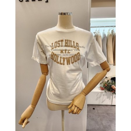 투 레터링 반팔 티셔츠