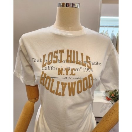 투 레터링 반팔 티셔츠