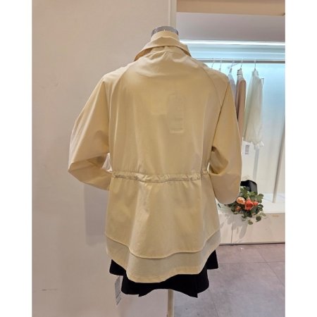 스트링 집업 트렌치자켓