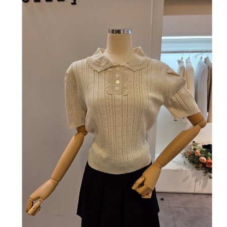 프릴카라 펀칭 니트