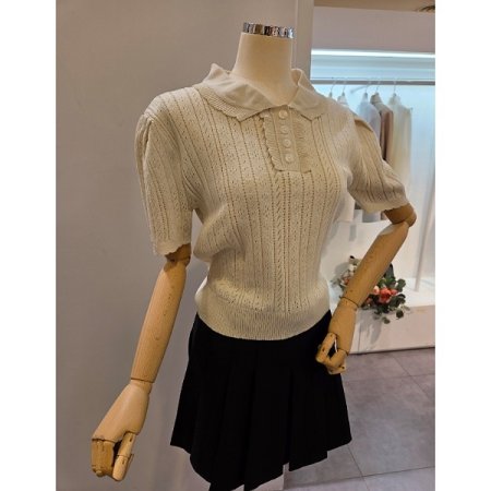 프릴카라 펀칭 니트