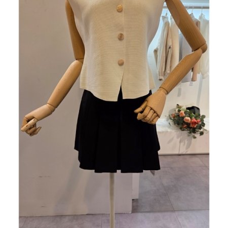 금장 민소매 니트베스트