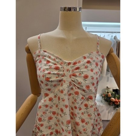 잔꽃 뷔스티에 탑 블라우스