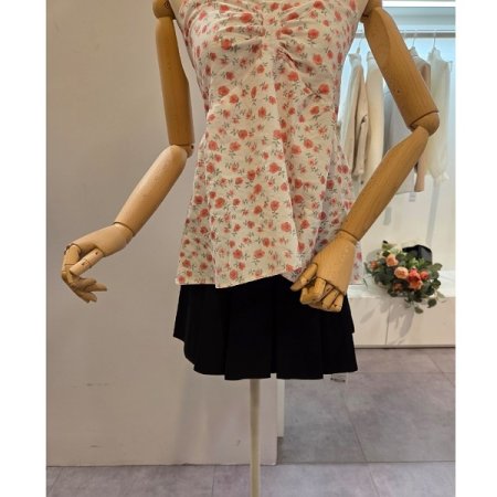 잔꽃 뷔스티에 탑 블라우스