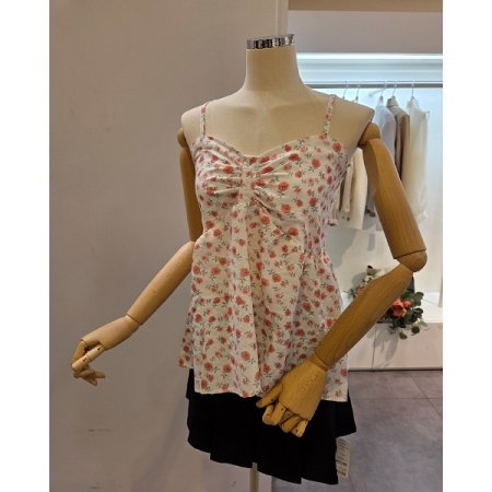 잔꽃 뷔스티에 탑 블라우스