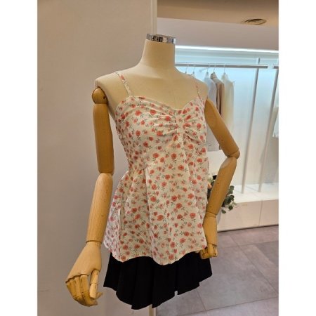 잔꽃 뷔스티에 탑 블라우스